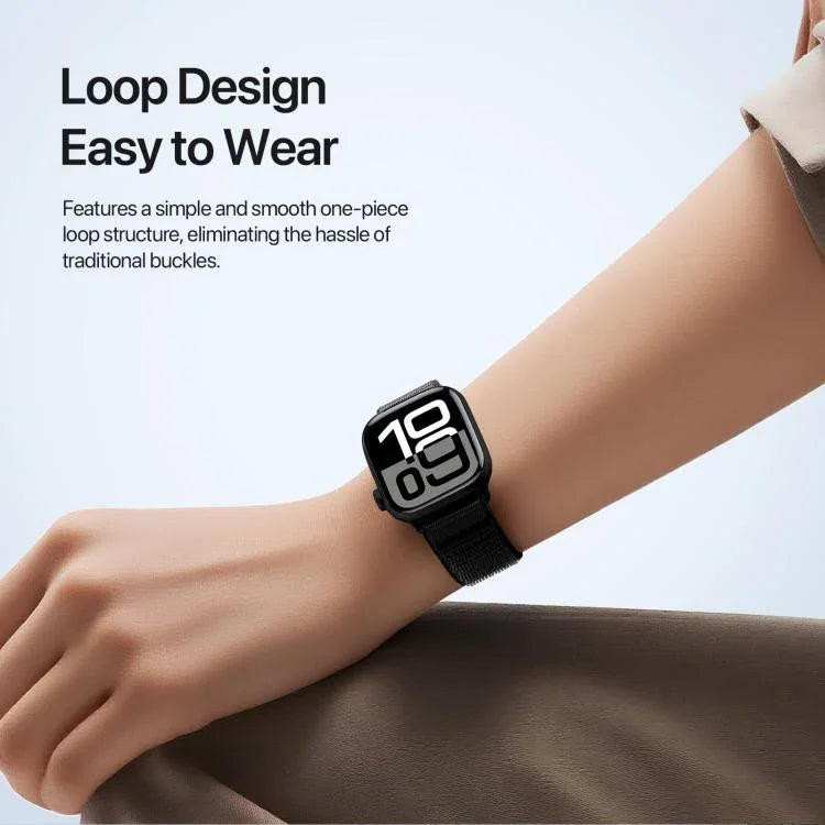 DUX DUCIS YE Series Nylon Woven Watch Strap, For Apple Watch 46mm / 49mm / 45mm / 44mm, For Apple Watch 42mm / 41mm / 40mm / 38mm