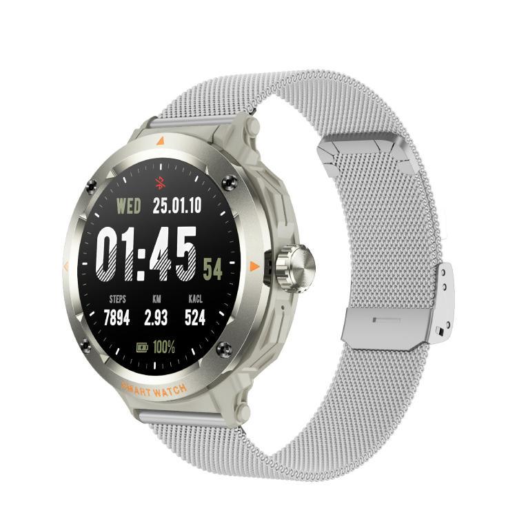 D13 2 in 1 Bluetooth Earphone Smart Call Watch, Support Bluetooth Call / NFC / Health Monitoring, Silicone Strap, 3-Bead Steel Strap, Milanese Steel Strap