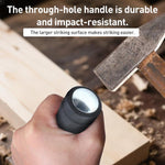 RUITOOL Knockable Through Handle Woodworking Chisel Slotting Chisel Carving Tool, Right Angle Chisel, Right Angle+Flat Chisel