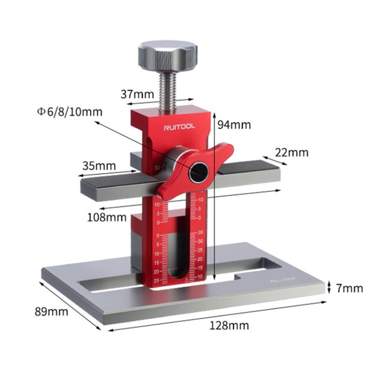 RUITOOL Multifunctional Cabinet Door Installation Locator Aid with Base, Without Drill, With 10mm Drill, With 6/8/10mm Drill