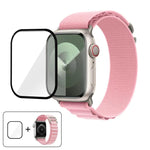 Buckle Loop Nylon Watch Band with 3D Curved Film, For Apple Watch Series 10 42mm