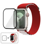 Buckle Loop Nylon Watch Band with 3D Curved Film, For Apple Watch Series 45mm