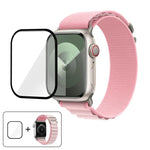 Buckle Loop Nylon Watch Band with 3D Curved Film, For Apple Watch Series 38mm