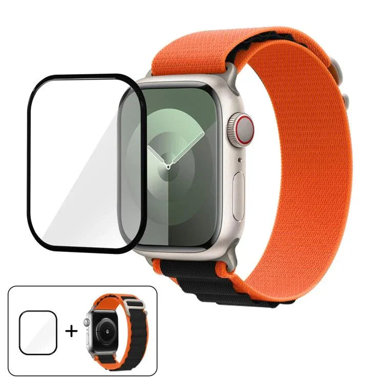 Buckle Loop Nylon Watch Band with 3D Curved Film, For Apple Watch Series 42mm