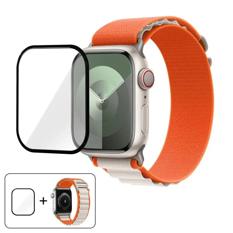 Buckle Loop Nylon Watch Band with 3D Curved Film, For Apple Watch Series 42mm