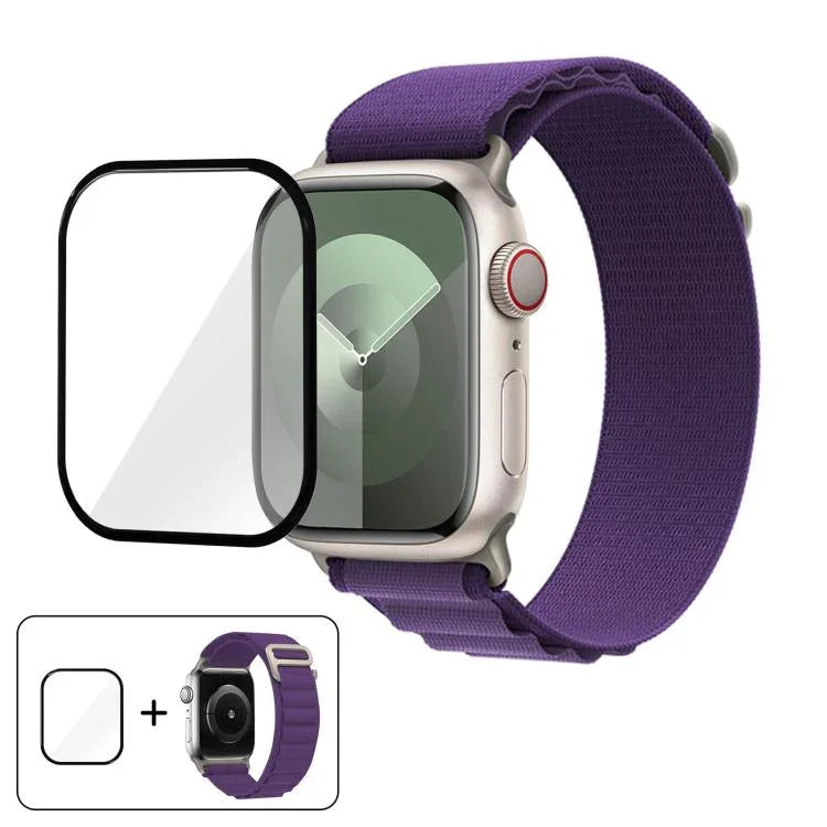 Buckle Loop Nylon Watch Band with 3D Curved Film, For Apple Watch Series 42mm