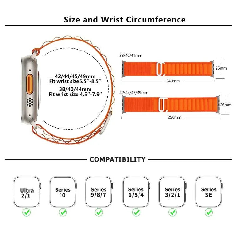 Buckle Loop Nylon Watch Band with 3D Curved Film, For Apple Watch Series 40mm