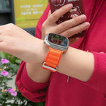 Buckle Loop Nylon Watch Band with 3D Curved Film, For Apple Watch Series 42mm