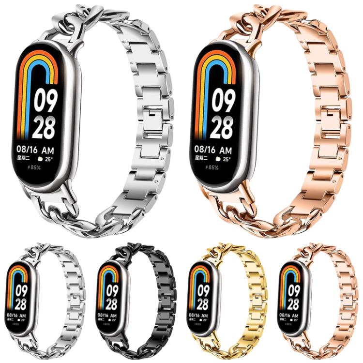 xDfind Single-row Denim Chain Stainless Steel Watch Band, For Xiaomi Smart Band 10 / 9 / 8