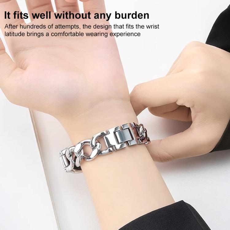 xDfind Single-row Denim Chain Stainless Steel Watch Band, For Xiaomi Smart Band 10 / 9 / 8