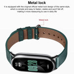 xDfind Plaid Texture Leather Watch Band, For Xiaomi Smart Band 10 / 9 / 8