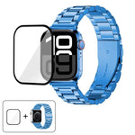 Three Beads Stainless Steel Watch Band with 3D Curved Film, For Apple Watch Series 42mm