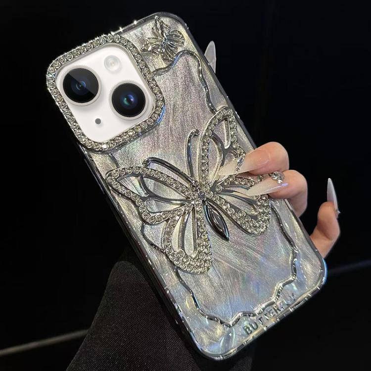 Butterfly Electroplating TPU Phone Case with Epoxy Cardboard, For iPhone 15, For iPhone 14 Plus, For iPhone 14, For iPhone 14 Pro, For iPhone 14 Pro Max, For iPhone 13 Pro Max, For iPhone 13 Pro, For iPhone 13