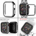 xDfind Bling Diamond Jewelry Metal Watch Band with Case, For Apple Watch Series 10 46mm, For Apple Watch Series 10 42mm, For Apple Watch Series 44mm, For Apple Watch Series 40mm, For Apple Watch Ultra 2 / 1 49mm, For Apple Watch Series 45mm            ...