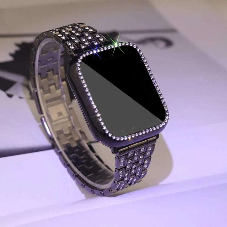 xDfind Bling Diamond Jewelry Metal Watch Band with Case, For Apple Watch Series 10 46mm, For Apple Watch Series 10 42mm, For Apple Watch Series 44mm, For Apple Watch Series 40mm, For Apple Watch Ultra 2 / 1 49mm, For Apple Watch Series 45mm            ...