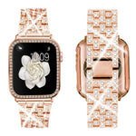 xDfind Bling Diamond Jewelry Metal Watch Band with Case, For Apple Watch Series 10 46mm, For Apple Watch Series 10 42mm, For Apple Watch Series 40mm, For Apple Watch Ultra 2 / 1 49mm, For Apple Watch Series 41mm