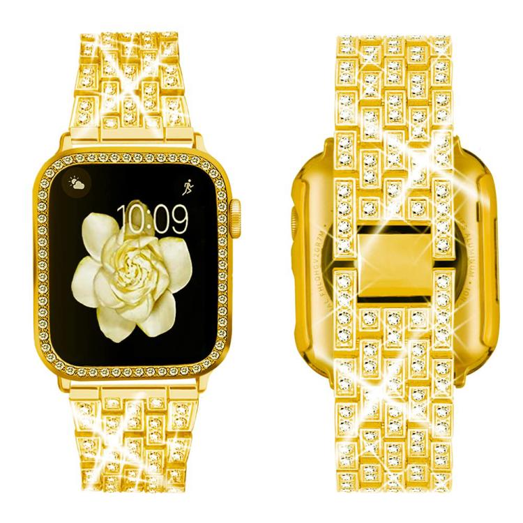 xDfind Bling Diamond Jewelry Metal Watch Band with Case, For Apple Watch Series 10 46mm, For Apple Watch Series 10 42mm, For Apple Watch Series 40mm, For Apple Watch Ultra 2 / 1 49mm, For Apple Watch Series 41mm