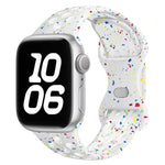 Butterfly Buckle Color Dot Silicone Watch Band with 3D Curved Film, For Apple Watch Series 42mm