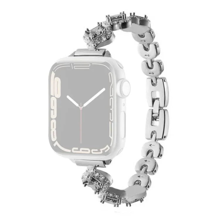 xDfind Four-leaf Clover Diamond Metal Watch Band, For Apple Watch 42 / 44 / 45 / 46 / 49mm, For Apple Watch 38 / 40 / 41 / S10 42mm