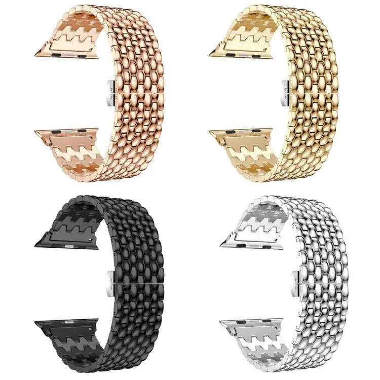 xDfind Dragon Texture Metal Watch Band, For Apple Watch 42 / 44 / 45 / 46 / 49mm, For Apple Watch 38 / 40 / 41 / S10 42mm