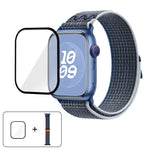 Nylon Loop Watch Band with 3D Curved Film, For Apple Watch Series 10 46mm, For Apple Watch Series 10 42mm, For Apple Watch Series 44mm