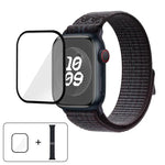 Nylon Loop Watch Band with 3D Curved Film, For Apple Watch Series 10 46mm, For Apple Watch Series 10 42mm, For Apple Watch Series 44mm