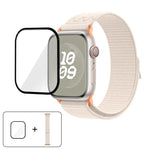Nylon Loop Watch Band with 3D Curved Film, For Apple Watch Series 40mm, For Apple Watch Ultra 2 / 1 49mm, For Apple Watch Series 45mm
