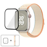 Nylon Loop Watch Band with 3D Curved Film, For Apple Watch Series 40mm, For Apple Watch Ultra 2 / 1 49mm, For Apple Watch Series 45mm