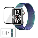 Milanese Stainless Steel Watch Band with 3D Curved Film, For Apple Watch Series 41mm, For Apple Watch Series 38mm, For Apple Watch Series 42mm