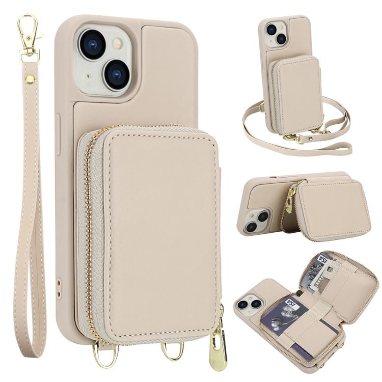Crossbody Zipper RFID Card Bag Phone Case, For iPhone 15, For iPhone 14 / 13, For iPhone 14 Pro, For iPhone 14 Pro Max, For iPhone 13 Pro Max, For iPhone 13 Pro