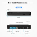 SriHome NVS005-POE065 3MP HD 4-CH POE Camera Network Video Recorder Kit, 3MP 4-CH