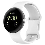 Butterfly Buckle Silicone Watch Band with 3D Curved Film, For Google Pixel Watch 3 45mm, For Google Pixel Watch 3 41mm, For Google Pixel Watch 2, For Google Pixel Watch