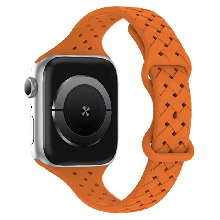 xDfind Butterfly Buckle Braid Silicone Watch Band, For Apple Watch 42 / 44 / 45 / 46 / 49mm, For Apple Watch 38 / 40 / 41 / S10 42mm