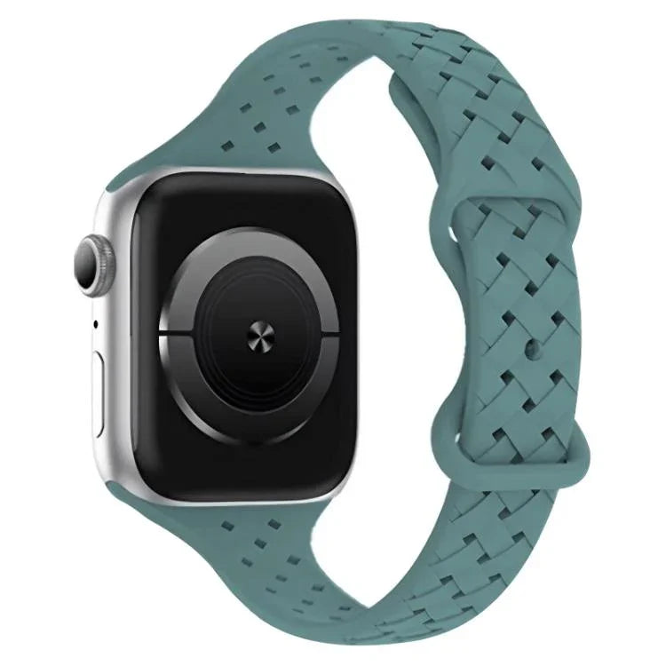 xDfind Butterfly Buckle Braid Silicone Watch Band, For Apple Watch 42 / 44 / 45 / 46 / 49mm, For Apple Watch 38 / 40 / 41 / S10 42mm