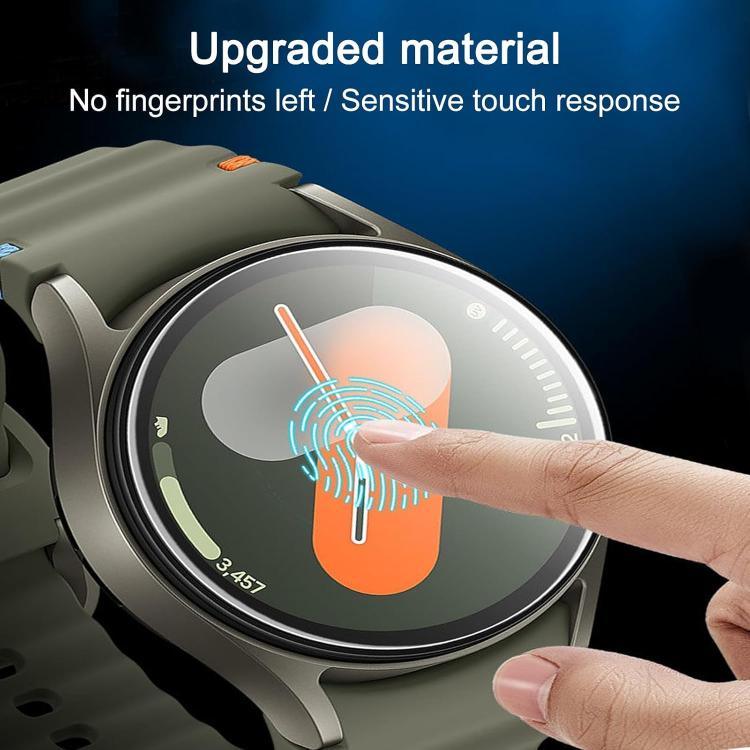 Marine Double Buckle Silicone Watch Band with 3D Curved Film, For Samsung Galaxy Watch Ultra 2025, For Samsung Galaxy Watch Ultra 47mm