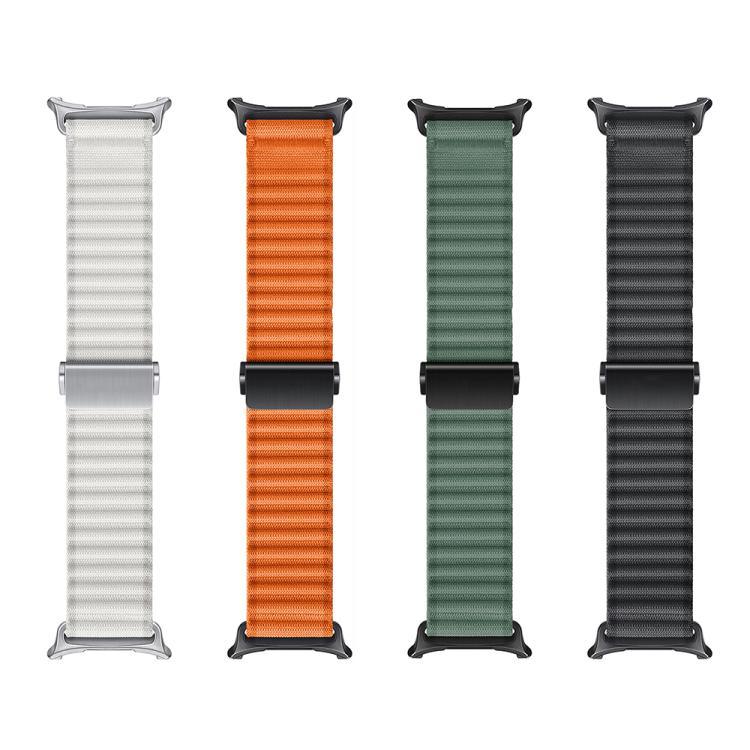 Marine Loop Nylon Watch Band with 3D Curved Film, For Samsung Galaxy Watch Ultra 2025, For Samsung Galaxy Watch Ultra 47mm
