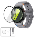 Wave Stitching Silicone Watch Band with 3D Curved Film, For Samsung Galaxy Watch6 44mm, For Samsung Galaxy Watch6 40mm, For Samsung Galaxy Watch6 Classic 43mm, For Samsung Galaxy Watch5 44mm