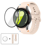 Wave Stitching Silicone Watch Band with 3D Curved Film, For Samsung Galaxy Watch6 44mm, For Samsung Galaxy Watch6 40mm, For Samsung Galaxy Watch6 Classic 43mm, For Samsung Galaxy Watch5 44mm