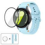 Wave Stitching Silicone Watch Band with 3D Curved Film, For Samsung Galaxy Watch6 44mm, For Samsung Galaxy Watch6 40mm, For Samsung Galaxy Watch6 Classic 43mm, For Samsung Galaxy Watch5 44mm