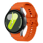 Wave Stitching Silicone Watch Band with 3D Curved Film, For Samsung Galaxy Watch5 Pro 45mm, For Samsung Galaxy Watch5 40mm, For Samsung Galaxy Watch4 44mm, For Samsung Galaxy Watch4 40mm