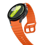 Wave Stitching Silicone Watch Band with 3D Curved Film, For Samsung Galaxy Watch5 Pro 45mm, For Samsung Galaxy Watch5 40mm, For Samsung Galaxy Watch4 44mm, For Samsung Galaxy Watch4 40mm