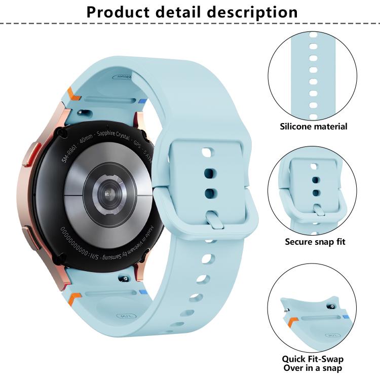 Plain Stitching Silicone Watch Band with 3D Curved Film, For Samsung Galaxy Watch FE 40mm, For Samsung Galaxy Watch7 44mm, For Samsung Galaxy Watch7 40mm, For Samsung Galaxy Watch6 Classic 47mm