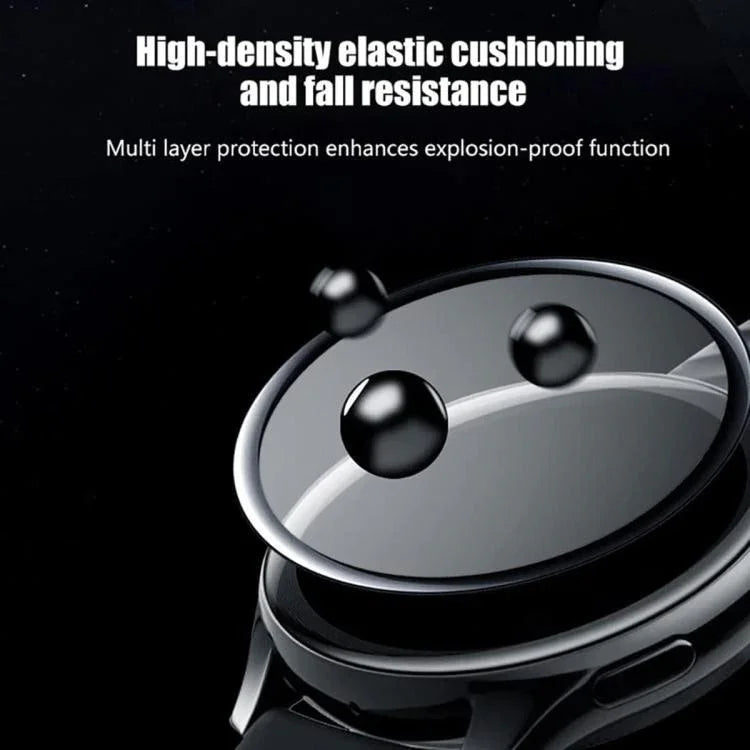 Plain Stitching Silicone Watch Band with 3D Curved Film, For Samsung Galaxy Watch4 Active 40mm, For Samsung Galaxy Watch4 Active 44mm