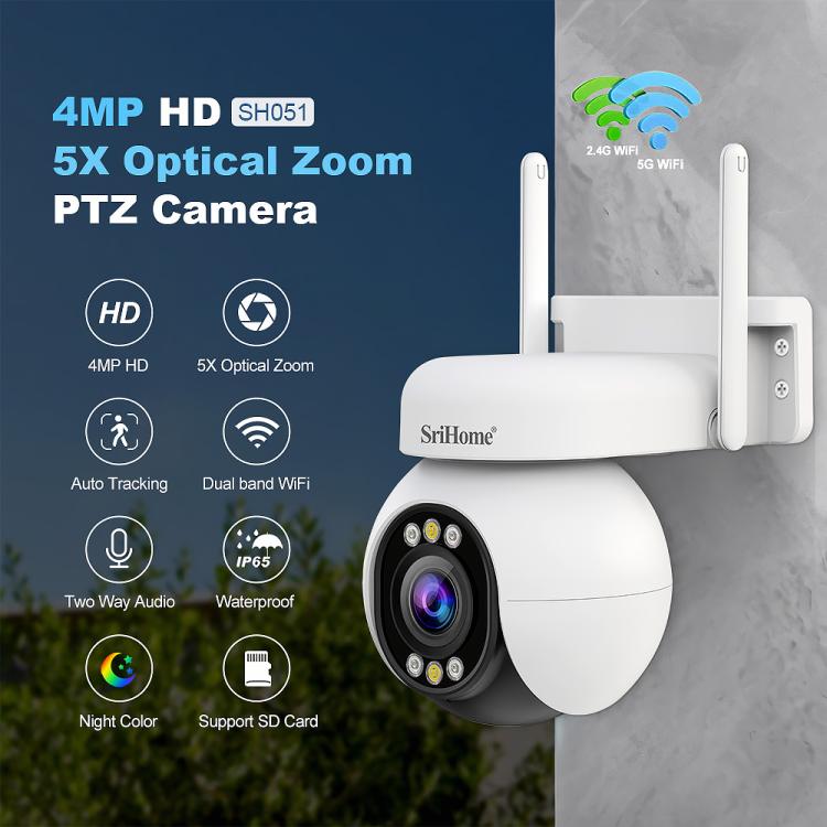 Srihome SH051 4MP 5X Optical Zoom PTZ HD Camera, SH051