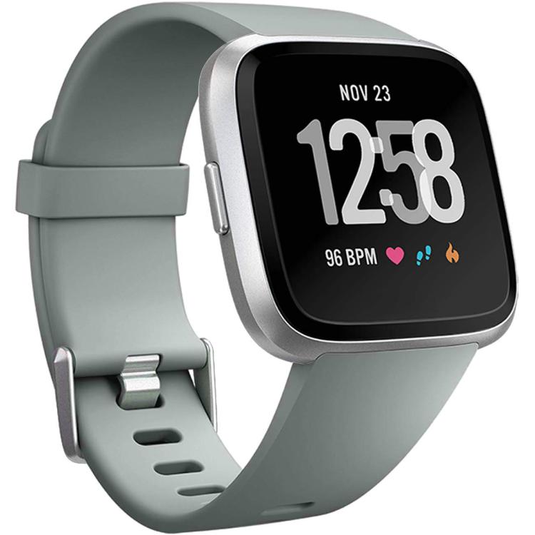 For Fitbit Versa 2 / Versa / Versa Lite xDfind Flat Holes Solid Color Silicone Watch Band, S, L