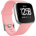 For Fitbit Versa 2 / Versa / Versa Lite xDfind Flat Holes Solid Color Silicone Watch Band, S, L
