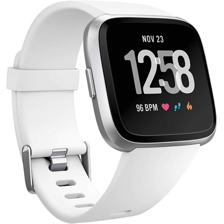 For Fitbit Versa 2 / Versa / Versa Lite xDfind Flat Holes Solid Color Silicone Watch Band, S, L