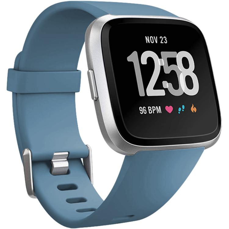 For Fitbit Versa 2 / Versa / Versa Lite xDfind Flat Holes Solid Color Silicone Watch Band, S, L