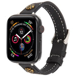 Rivet Camellia Skin Feel Microfiber Leather Watch Band, For Apple Watch 46mm / 49mm / 45mm / 44mm, For Apple Watch 42mm / 41mm / 40mm / 38mm