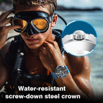 NORTH EDGE TRITON Outdoor Dive Men Solar Luminous Quartz Watch